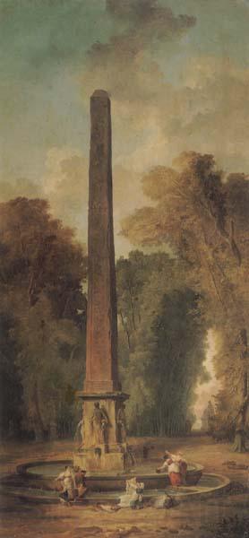 ROBERT, Hubert Landscape with Obelisk Norge oil painting art